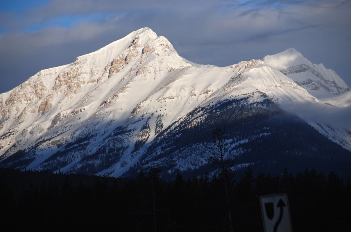 21 Mount Bosworth Morning From Trans Canada Highway At Lake Louise on Drive From Banff in Winter